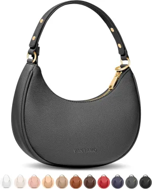 Vantamo Crescent Bags For Women with RFID Protection, Half Moon Clutch Purses for Women with Anti-Theft Clip for Extra Safety
