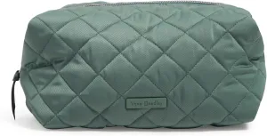 Vera Bradley Women's Performance Twill Large Cosmetic Makeup Organizer Bag, Olive Leaf, One Size