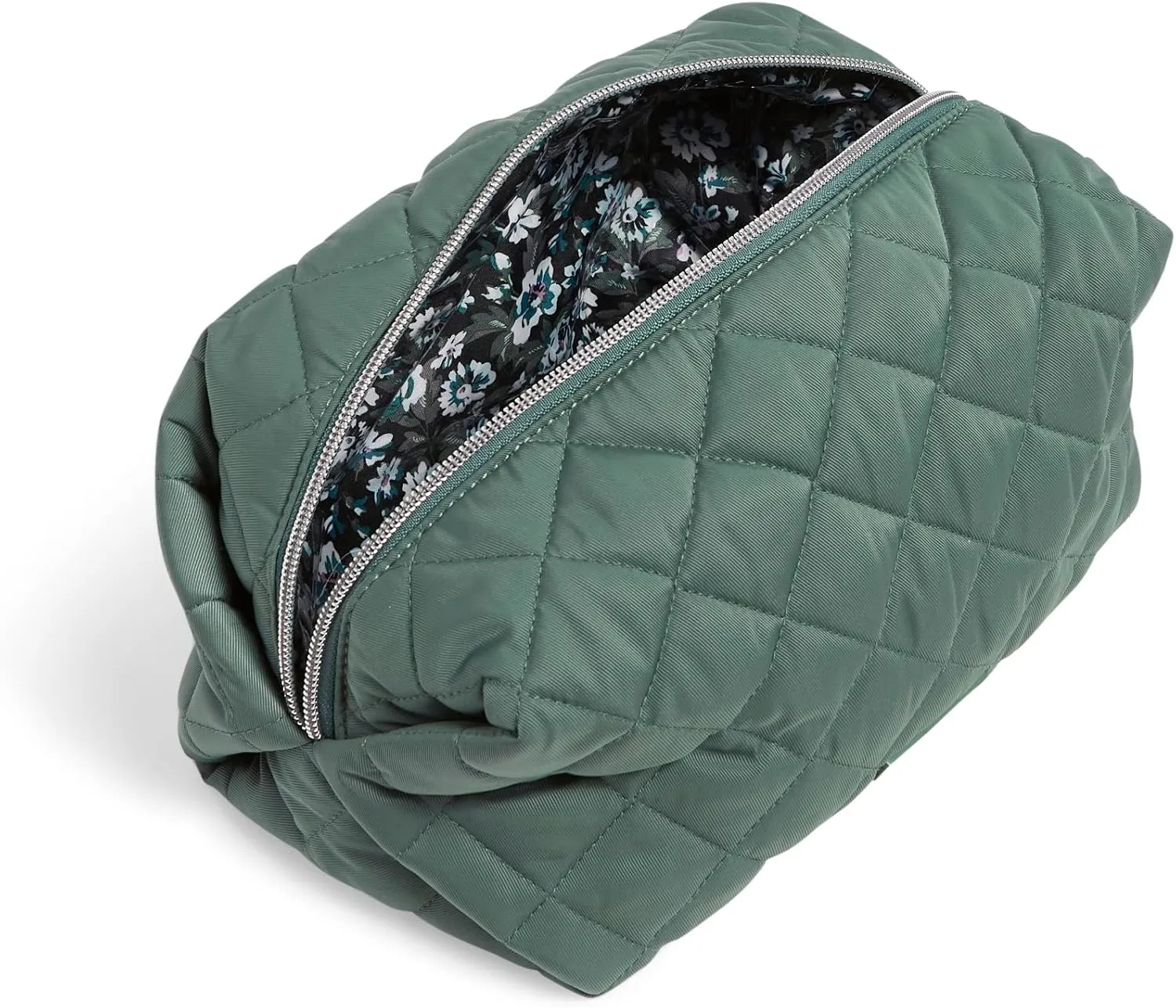 Vera Bradley Women's Performance Twill Large Cosmetic Makeup Organizer Bag, Olive Leaf, One Size