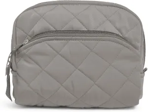Vera Bradley Women's Performance Twill Medium Cosmetic Makeup Organizer Bag, Tranquil Gray, One Size