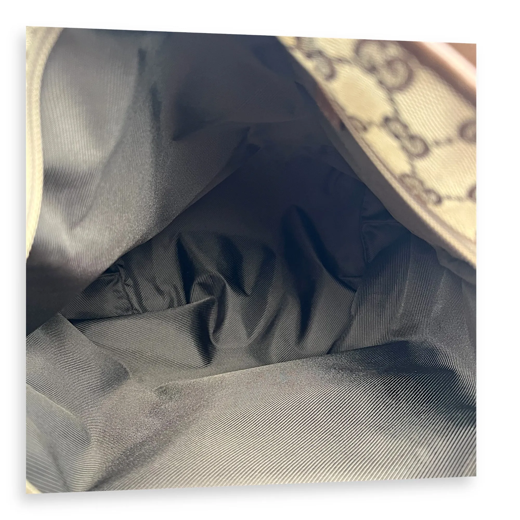 Vintage Tote Bag Brown in Coated Canvas, Silver hardware