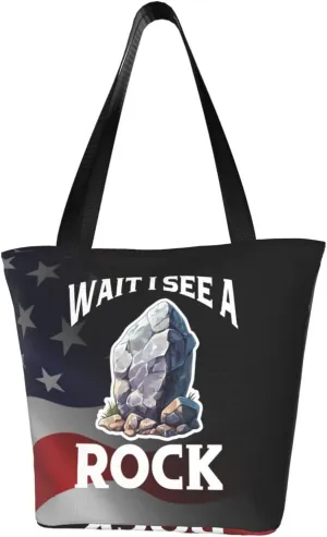 Wait I See A Rock Geology Geologist Fashion Shoulder Bag Large Capacity For Man Or Woman