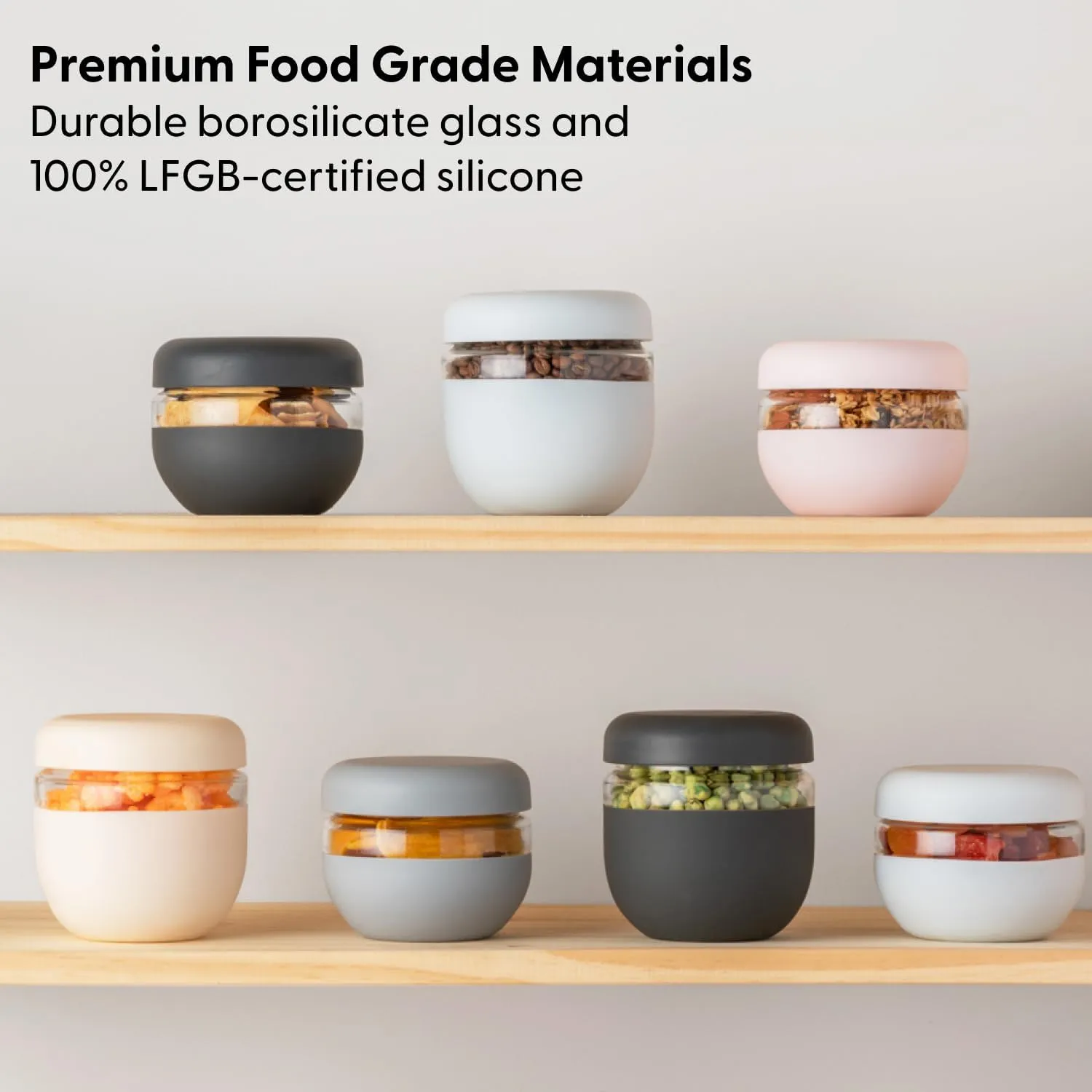 W&P Porter Seal Tight Glass Food Storage Container with Lid, Terrazzo Cream 24oz, Leak & Spill Proof Meal Prep Container, Microwave & Dishwasher Safe, Borosilicate Glass