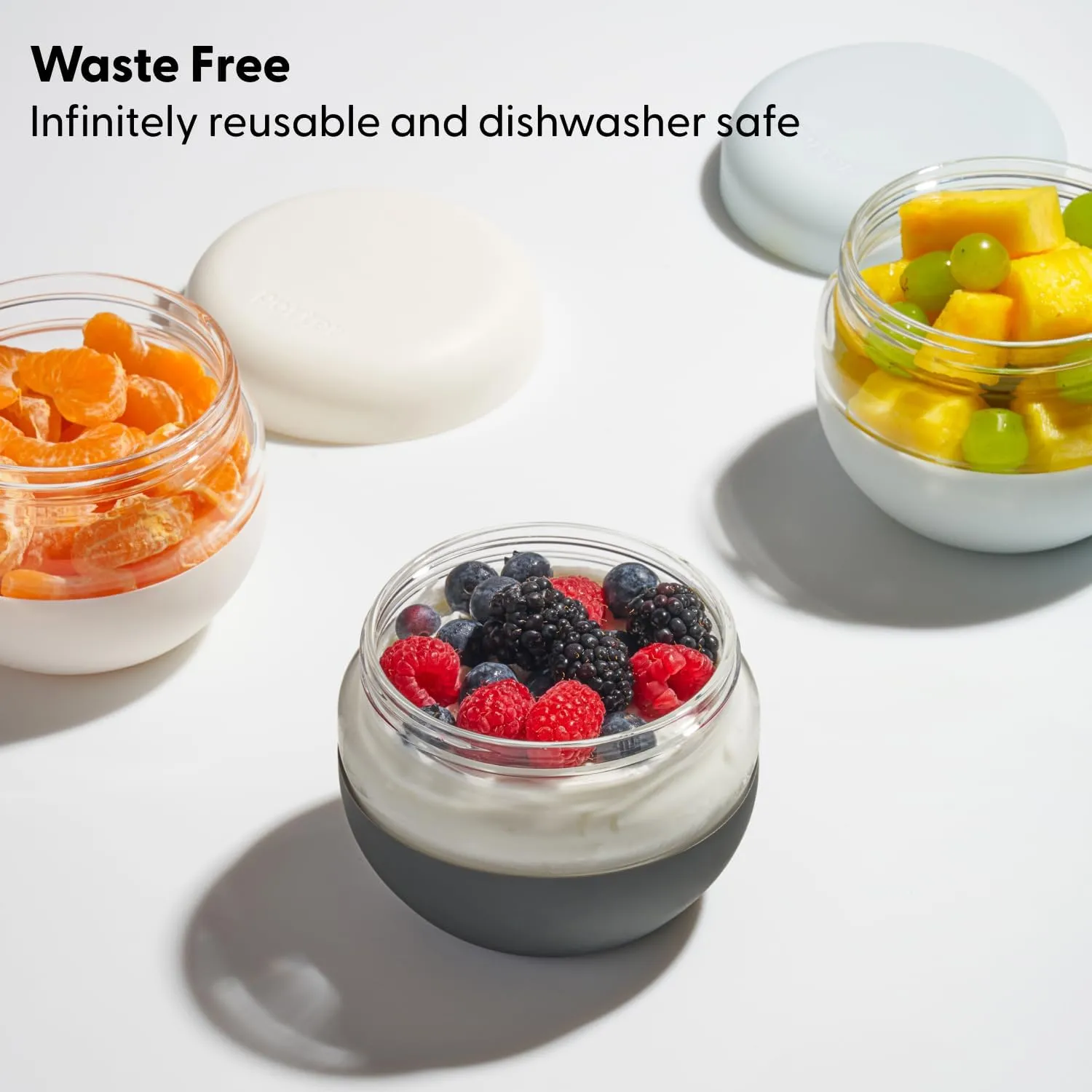 W&P Porter Seal Tight Glass Food Storage Container with Lid, Terrazzo Cream 24oz, Leak & Spill Proof Meal Prep Container, Microwave & Dishwasher Safe, Borosilicate Glass