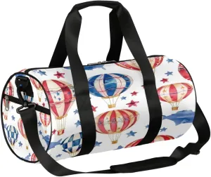 Watercolor Hot Air Balloons Sports Gym Bag Duffel Bags Workout Lightweight Shoulder Weekender Bag Travel Duffel Bag for Men Women(Cartoon)