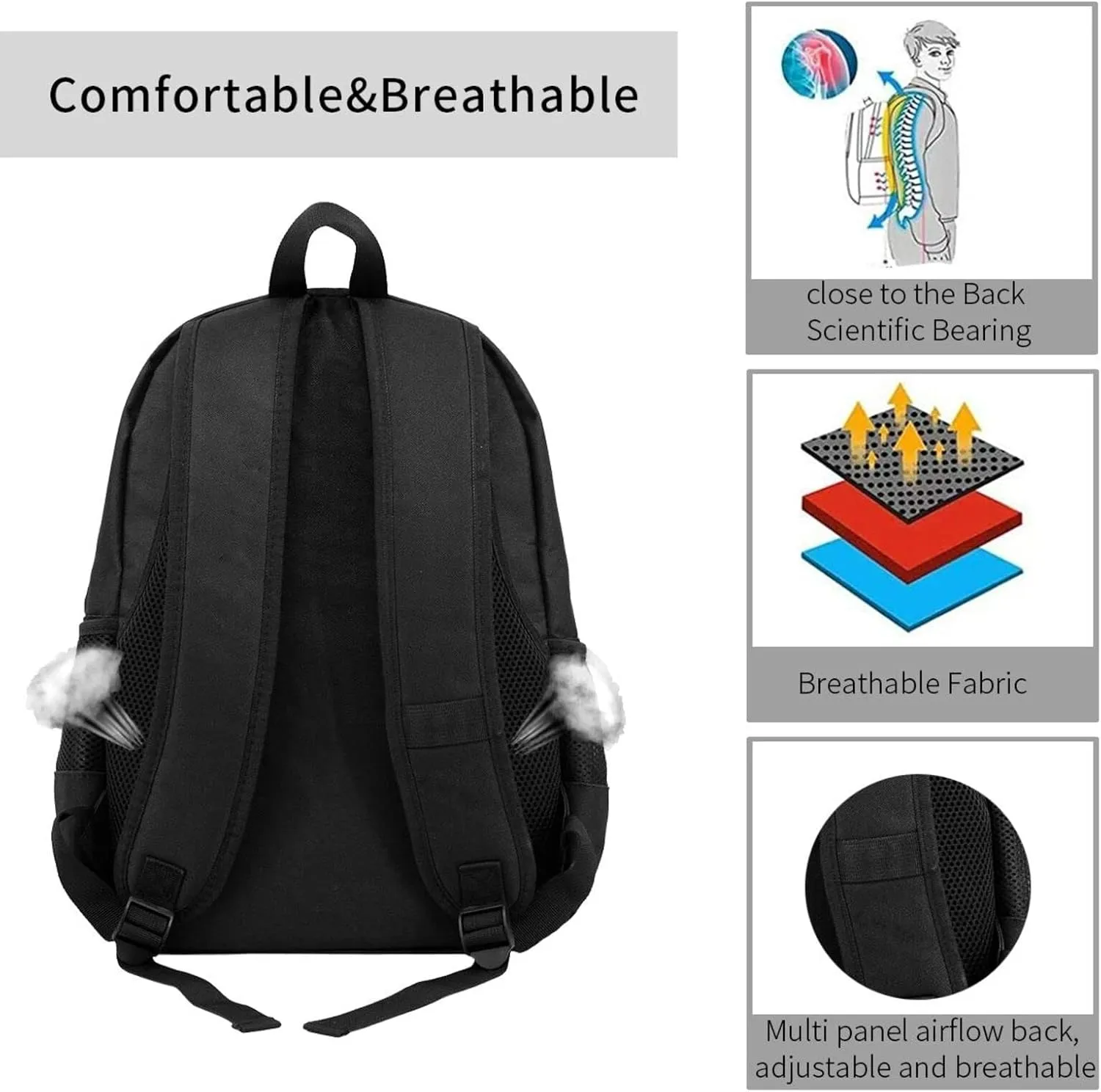 Waterfall And Mountain Backpack Printing Lightweight Casual Backpack Shoulder Bags Large Capacity Laptop Backpack
