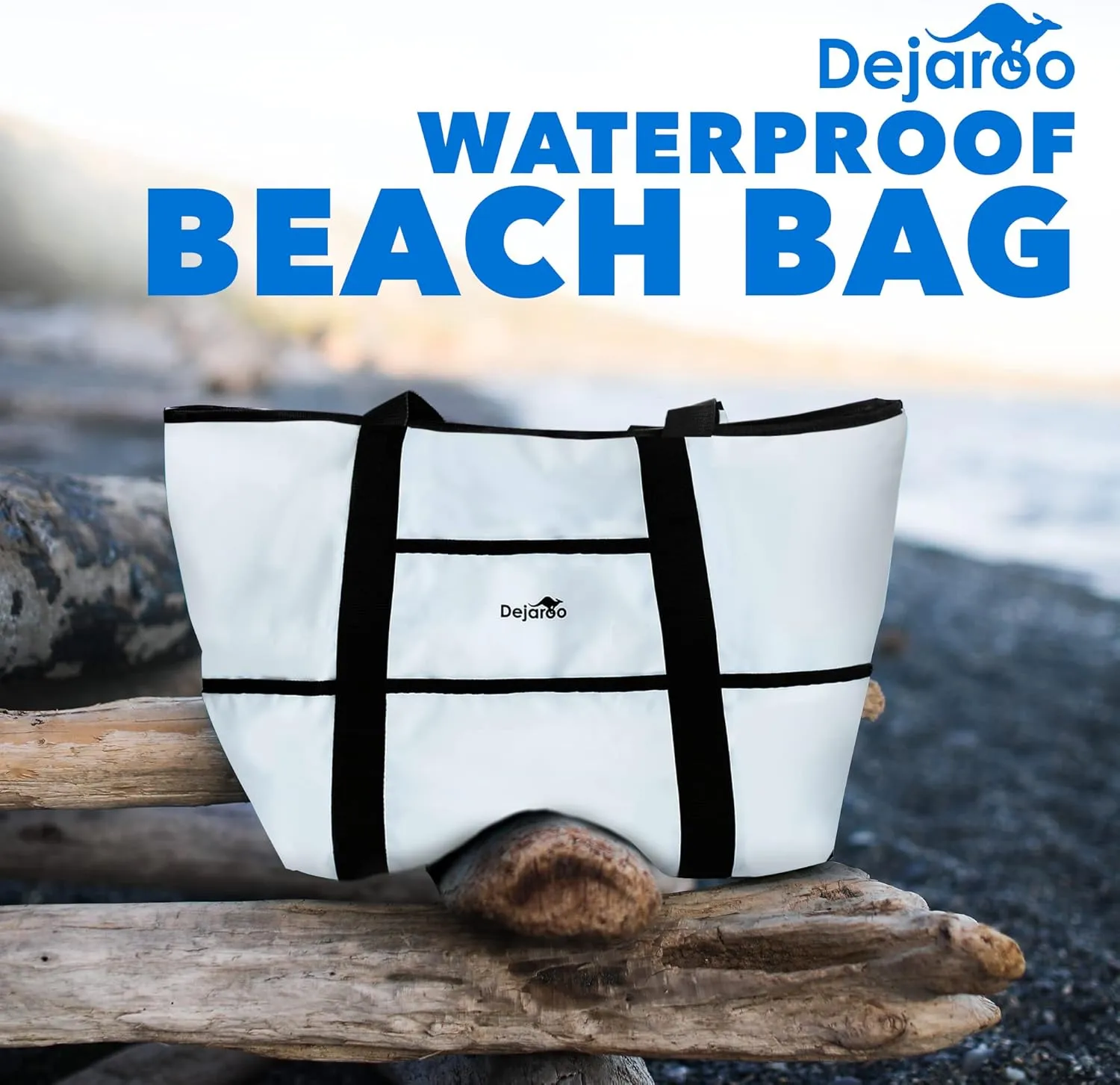 Waterproof Beach Bag - Weekend Overnight Tote - Large and Lightweight