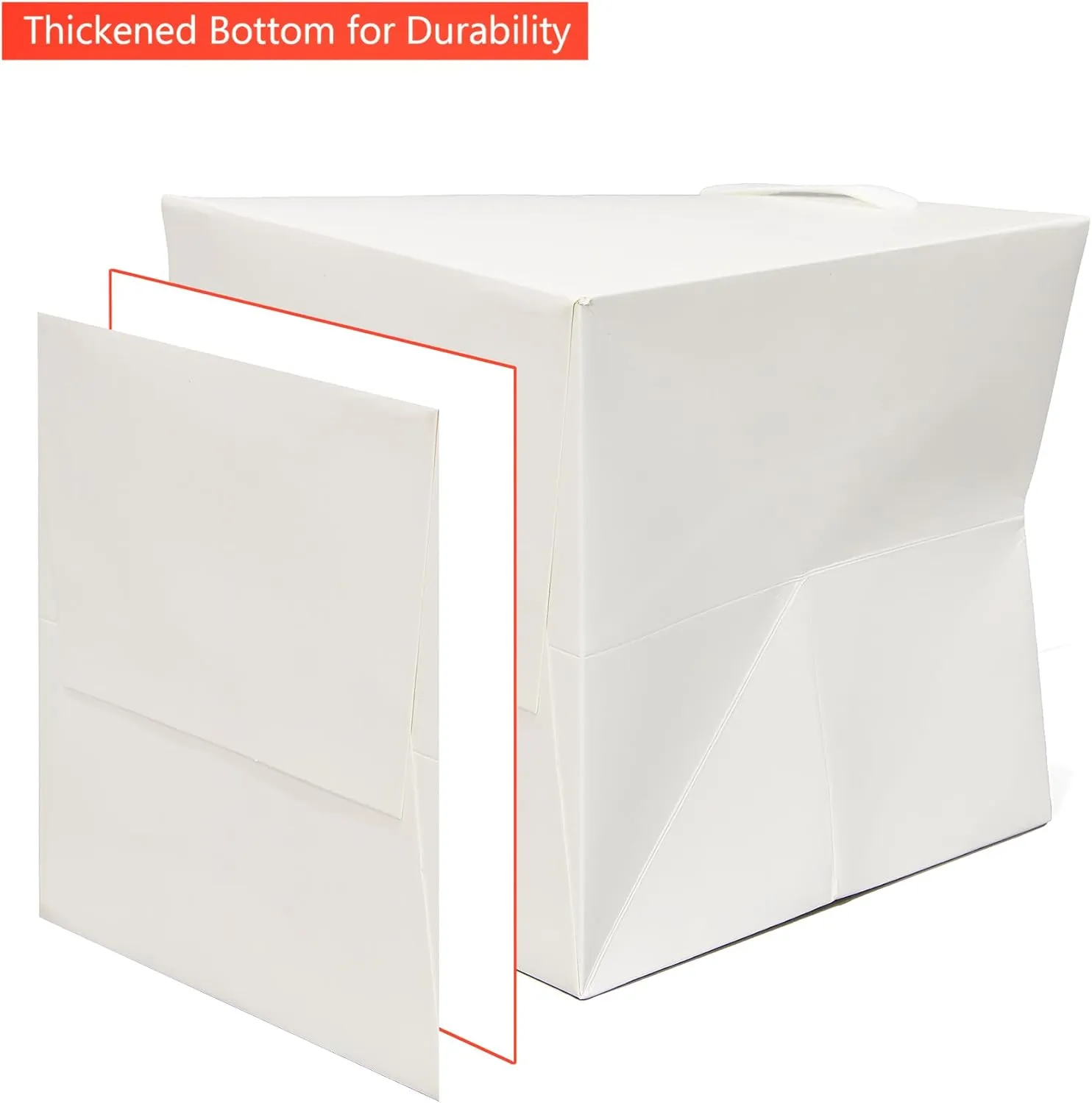 White Paper Gift Bag Small Square Bottom Paper Bags With Handles(White, 6 x 6 x 6 in, 10 Pcs)