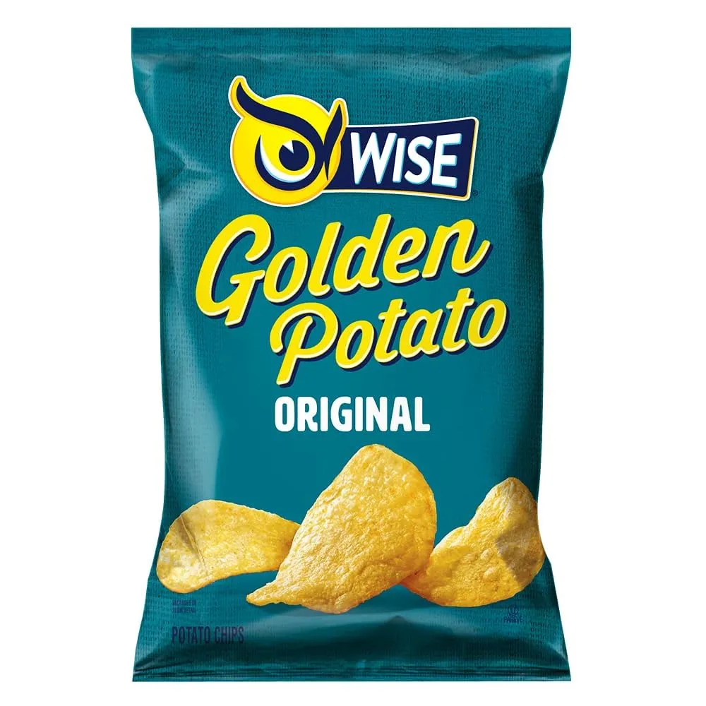 Wise Foods Golden Original Potato Chips, 4-Pack Bags