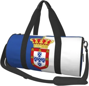 Women Men Portugal Alternative Flag Round Duffel Weekender Bag Travel Bag