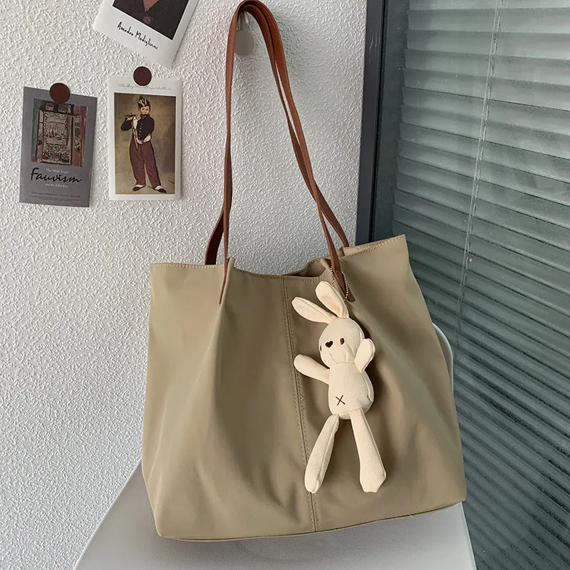 Women's Artistic Fresh Hong Kong Simple Solid Color Shoulder Bags