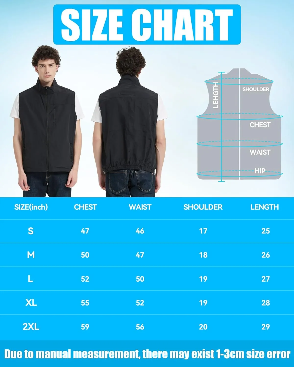 Work Cooling Vest for Men and Women, with 24 Ice Bags Cool Lightweight Fishing Vest, 6 Cooling Zones