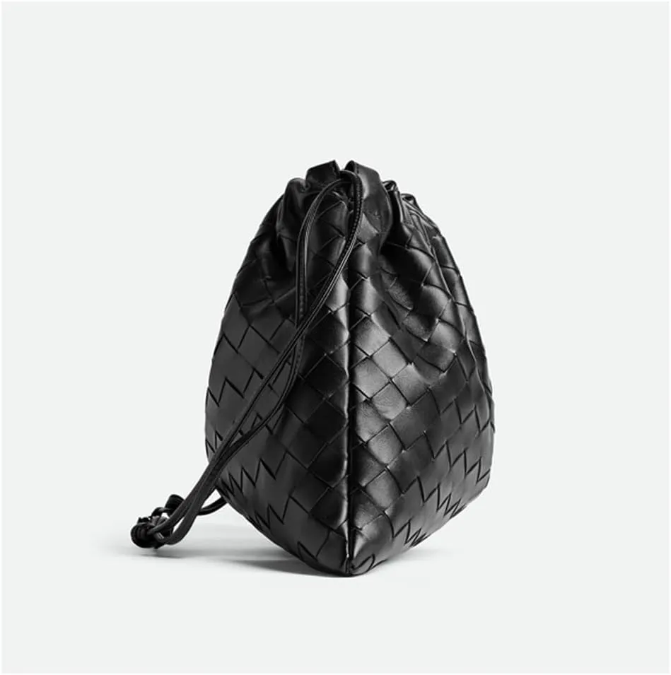Woven Large Crossbody Bags for Women Trendy Soft Leather Shoulder Tote Purses