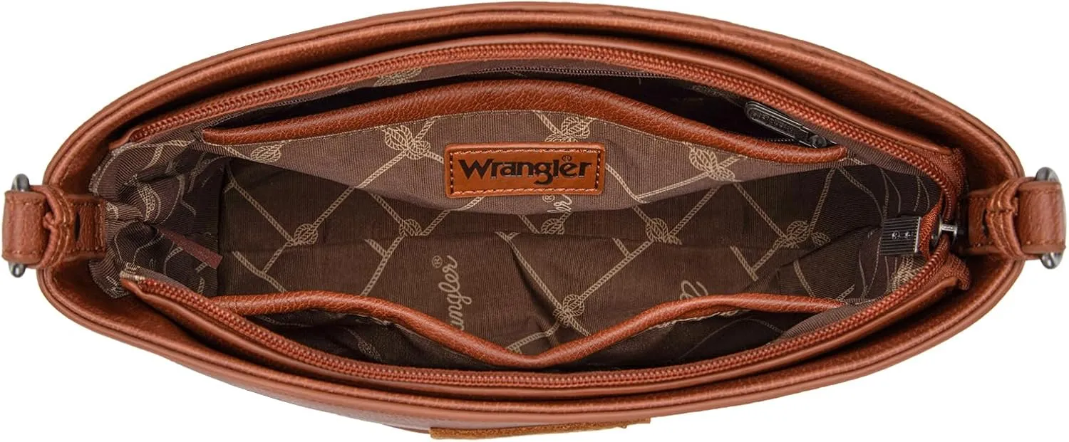 Wrangler Crossbody Bags for Women Lightweight Handbags and Purses Travel Shoulder Purse