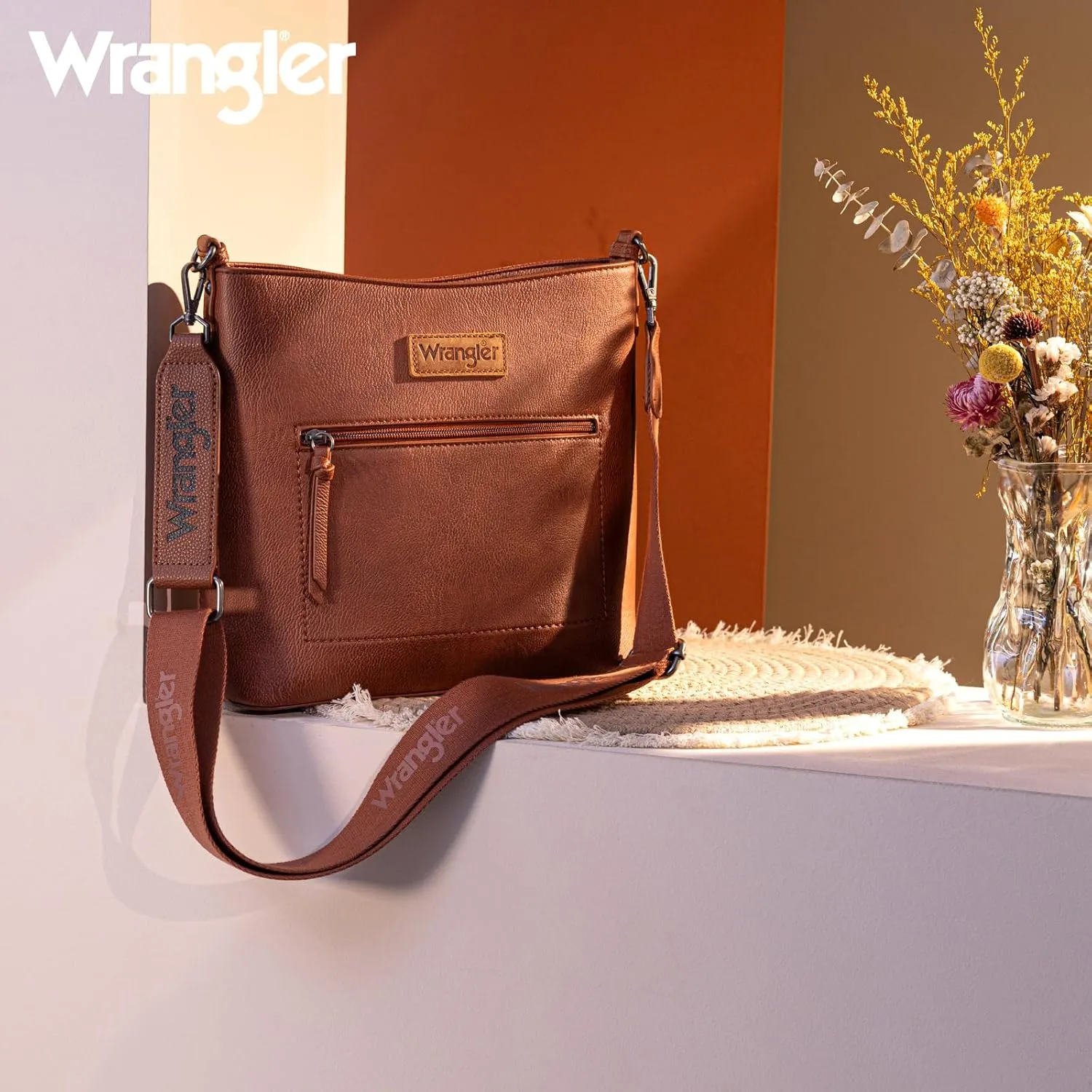 Wrangler Crossbody Bags for Women Lightweight Handbags and Purses Travel Shoulder Purse