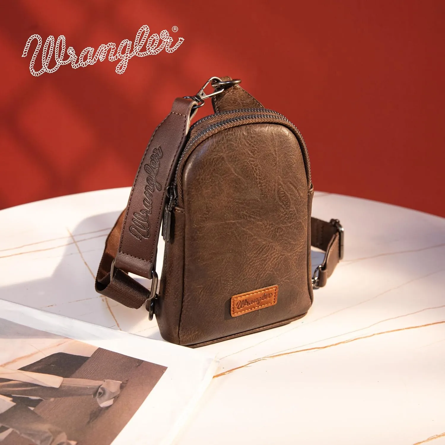 Wrangler Small Crossbody Sling Bags for Women Fanny Packs Chest Bag for Travel Gift