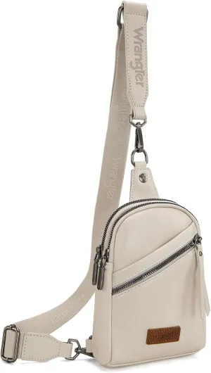 Wrangler Small Crossbody Sling Bags for Women Fanny Packs Chest Bag for Travel - Mother Day Gift