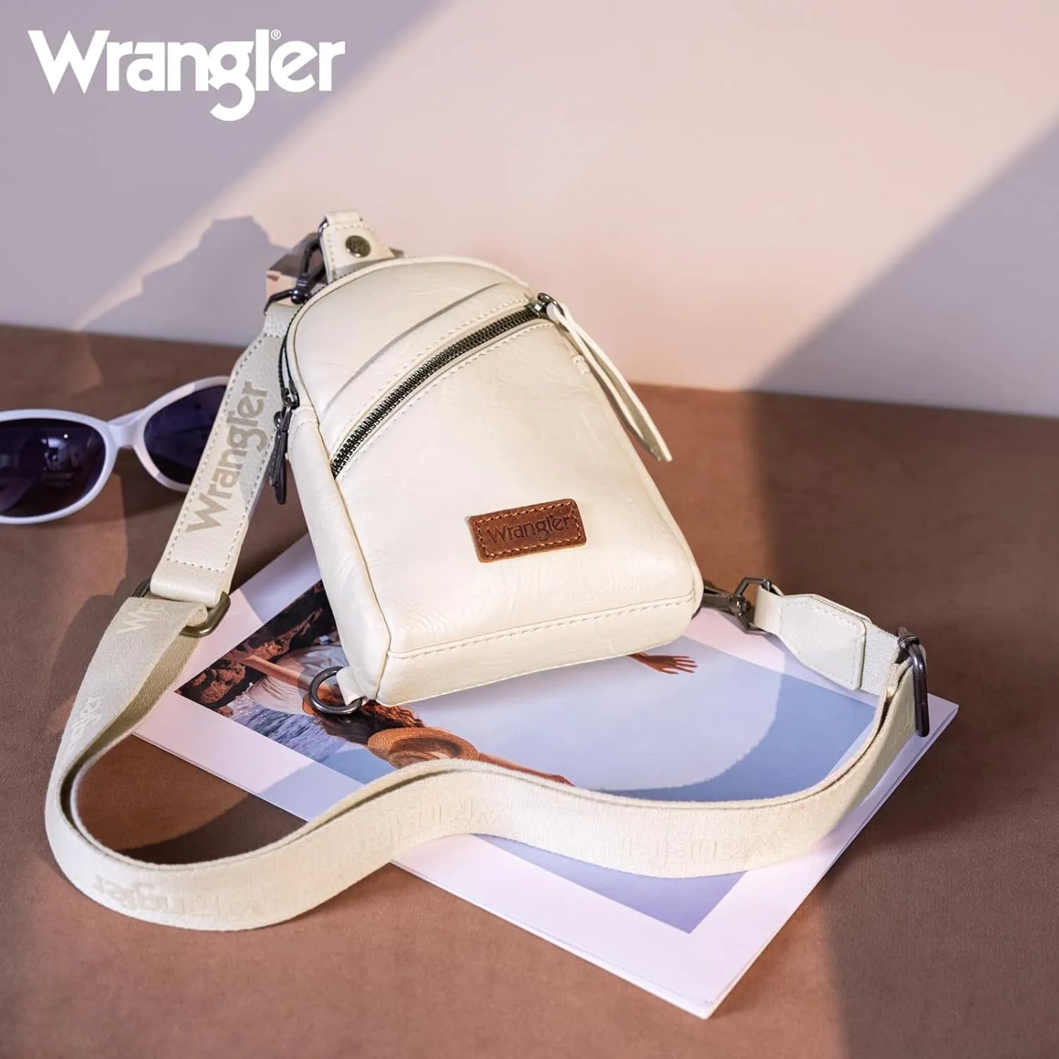 Wrangler Small Crossbody Sling Bags for Women Fanny Packs Chest Bag for Travel - Mother Day Gift