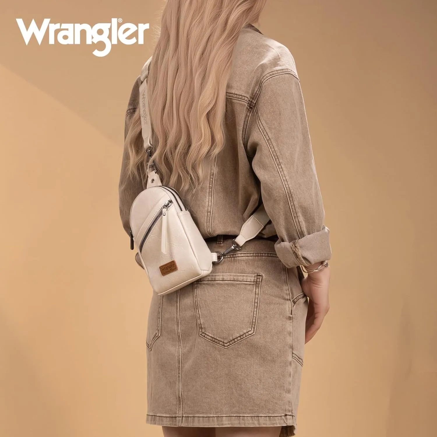 Wrangler Small Crossbody Sling Bags for Women Fanny Packs Chest Bag for Travel - Mother Day Gift
