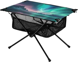xigua Beautiful Aurora Folding Camping Table,Portable Camp Table with Carry Bag Beach Table Folding Table for Picnic, Camp,Party,Travel71