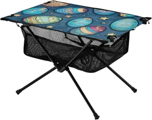 xigua Easter Colored Eggs Folding Camping Table,Portable Camp Table with Carry Bag Beach Table Folding Table for Picnic, Camp,Party,Travel196
