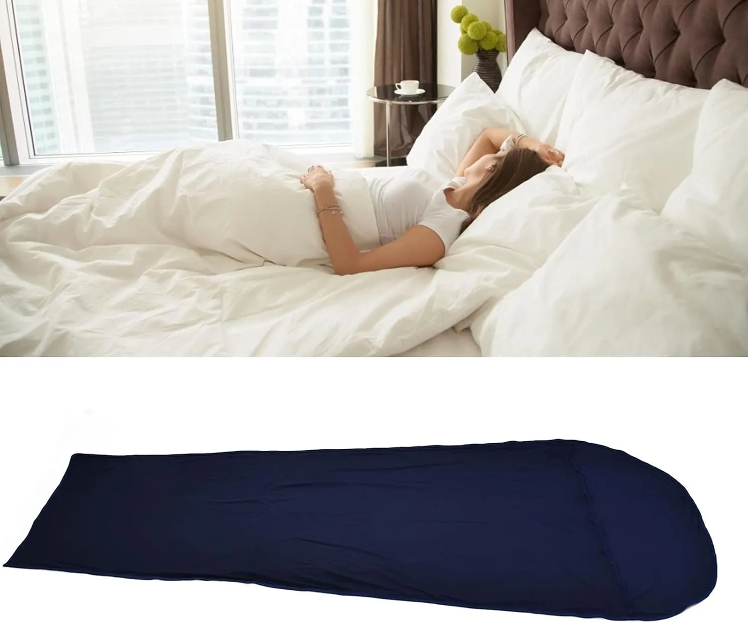 XPSSJMU Sleeping Bag Liner Portable Multifunctional Elastic Sleeping Sack Liner for Backpacking Hotel Hostels Traveling