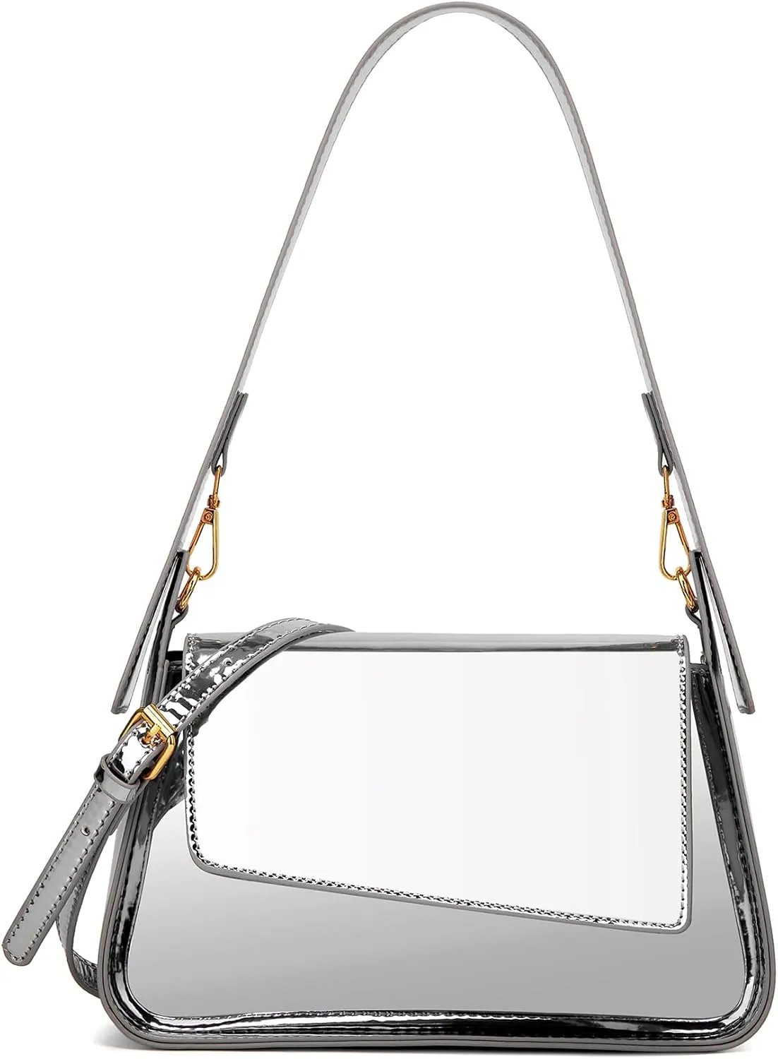Y2K Women's Silver Evening Hobo Tote Handbag Satchel Clutch Crossbody Bags 2024