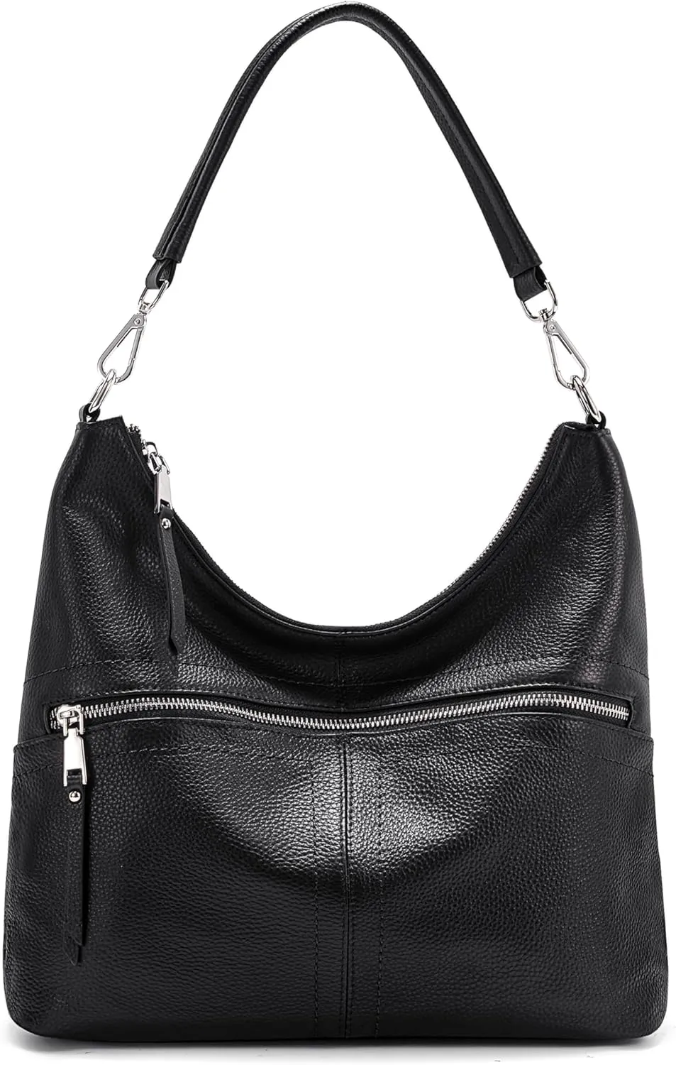 YALUXE Women's Genuine Leather Shoulder Bags Fashion Hobo Handbags Purses Cross-body Bags with Key Ring and Round Coin Purse