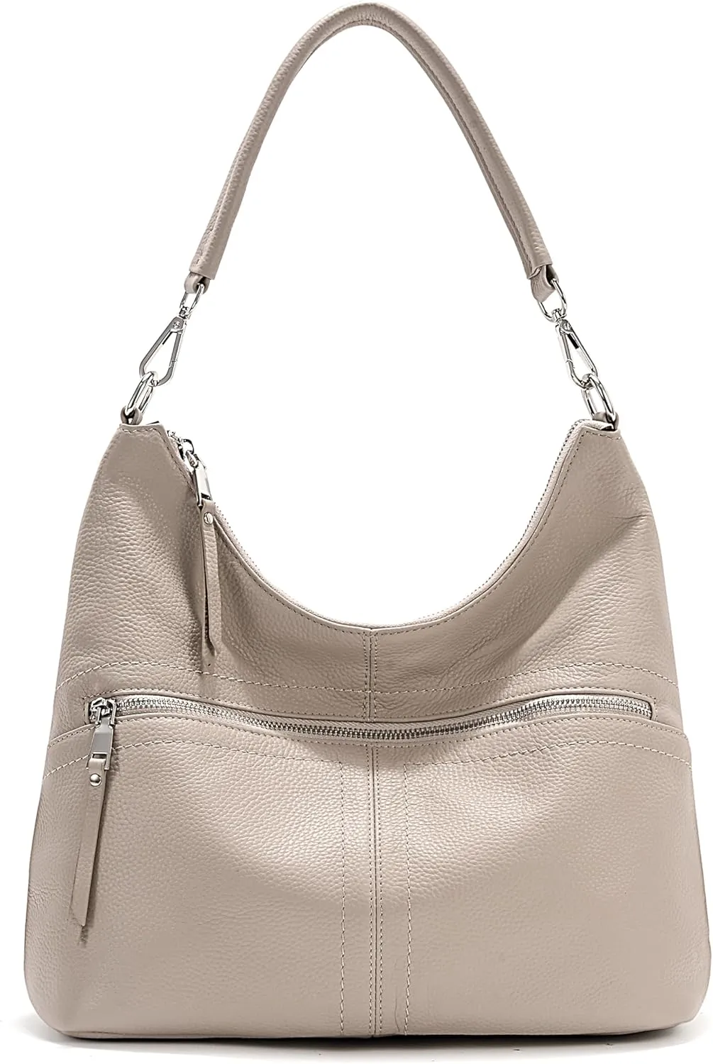 YALUXE Women's Genuine Leather Shoulder Bags Fashion Hobo Handbags Purses Cross-body Bags with Key Ring and Round Coin Purse