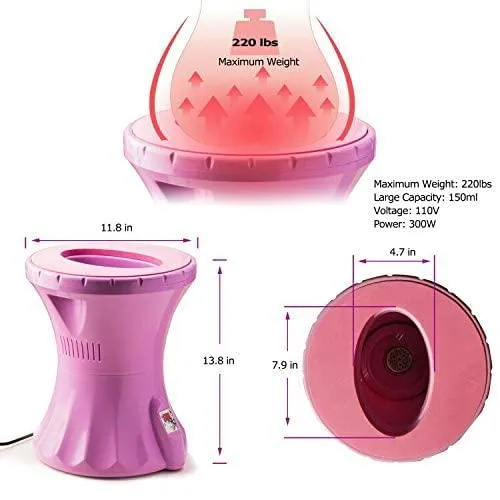 Yoni Steam Seat Kit, VÂ SteamÂ Kit with Seat and Herbs 16oz (30 Steams) Natural, Yoni Steamer Chair Consistent Steaming, Feminine Care for Cleansing, Detox, Fertility and Postpartum Care