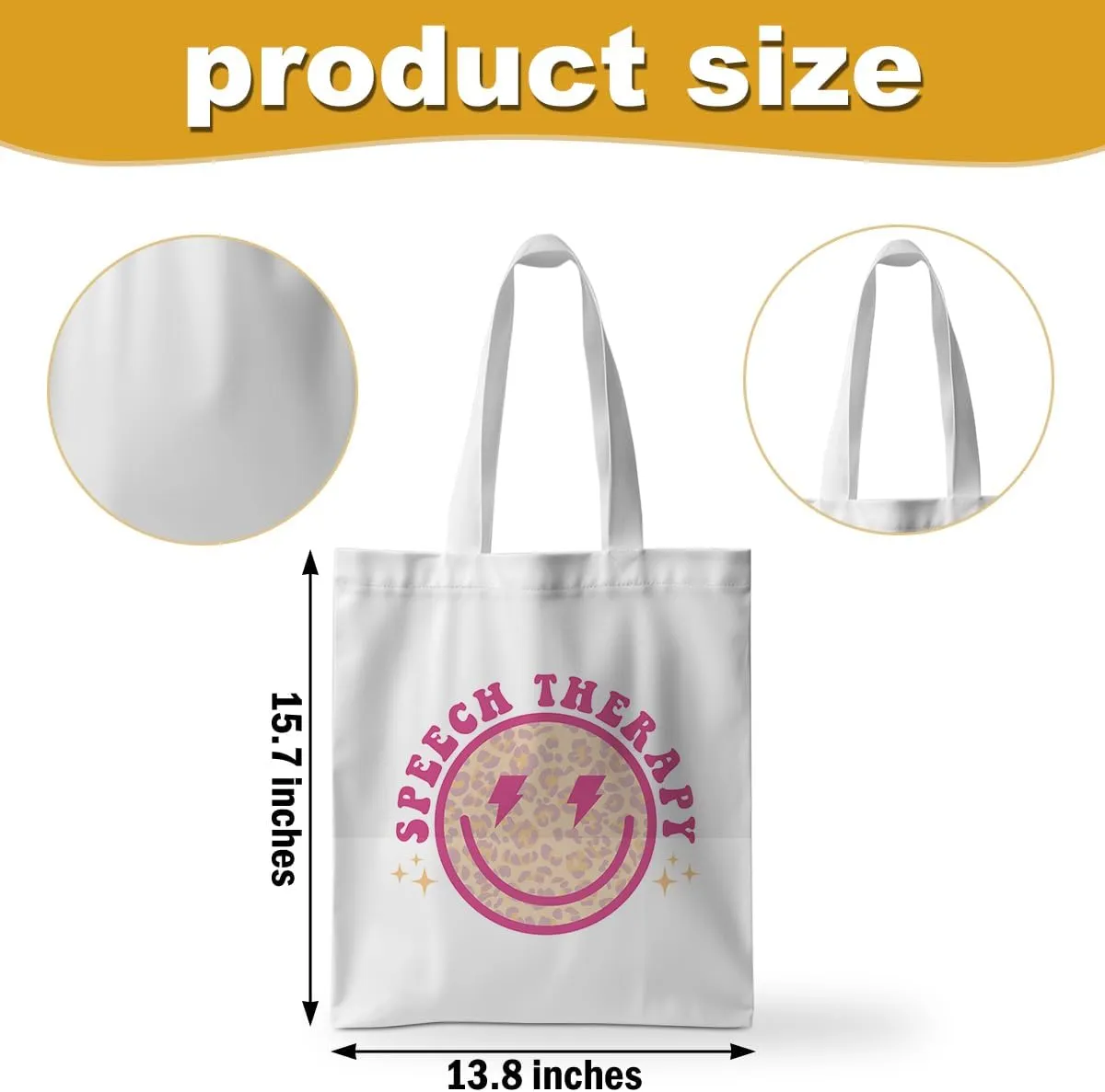 ZHAMEN Speech Therapy Tote Bag SLP Gifts for Speech Language Pathologist Women Teacher Speech Therapist Gift