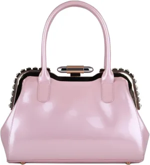 ZiMing Designer Handbags for Women Glossy Patent Leather Top Handle Handbag Purse Lock Satchel Medium Tote Bags Shoulder Bag
